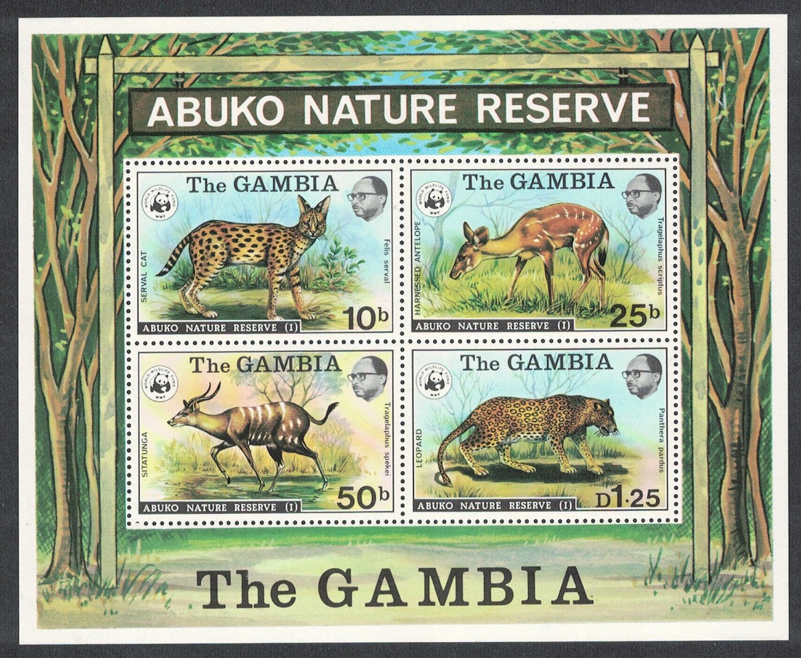 Gambia WWF Wild Animals MS 1976 MNH SG#MS360 MI#Block 2 Sc#Bl. 344