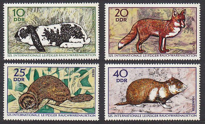 German Democratic Republic International Fur Auction 4v 1970 MNH SG#E1262-E1265