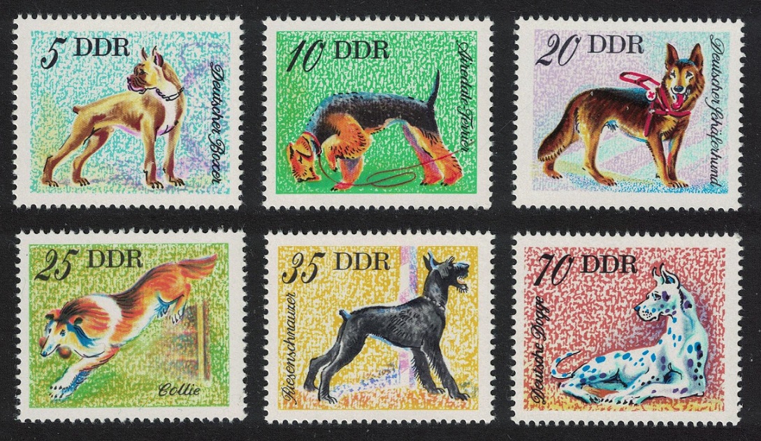 German Democratic Republic Dogs 6v 1976 MNH SG#E1870-E1875