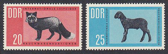 German Democratic Republic International Fur Auction 2v 1963 MNH SG#E670-E671