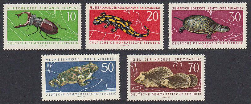 German Democratic Republic Fauna Protection Campaign 2nd series 5v 1963 MNH SG#E699-703 MI#978-982