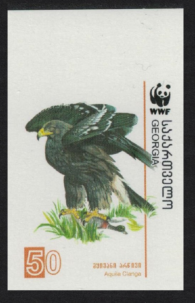 Georgia Birds WWF Greater Spotted Eagle 50t imperf 2007 MNH SG#511 MI#529 Sc#414