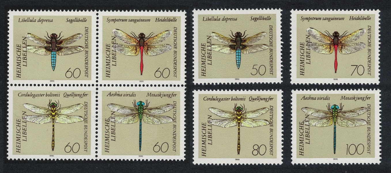 Germany Dragonflies 8v 1991 MNH SG#2397-2404 MI#1545-1552