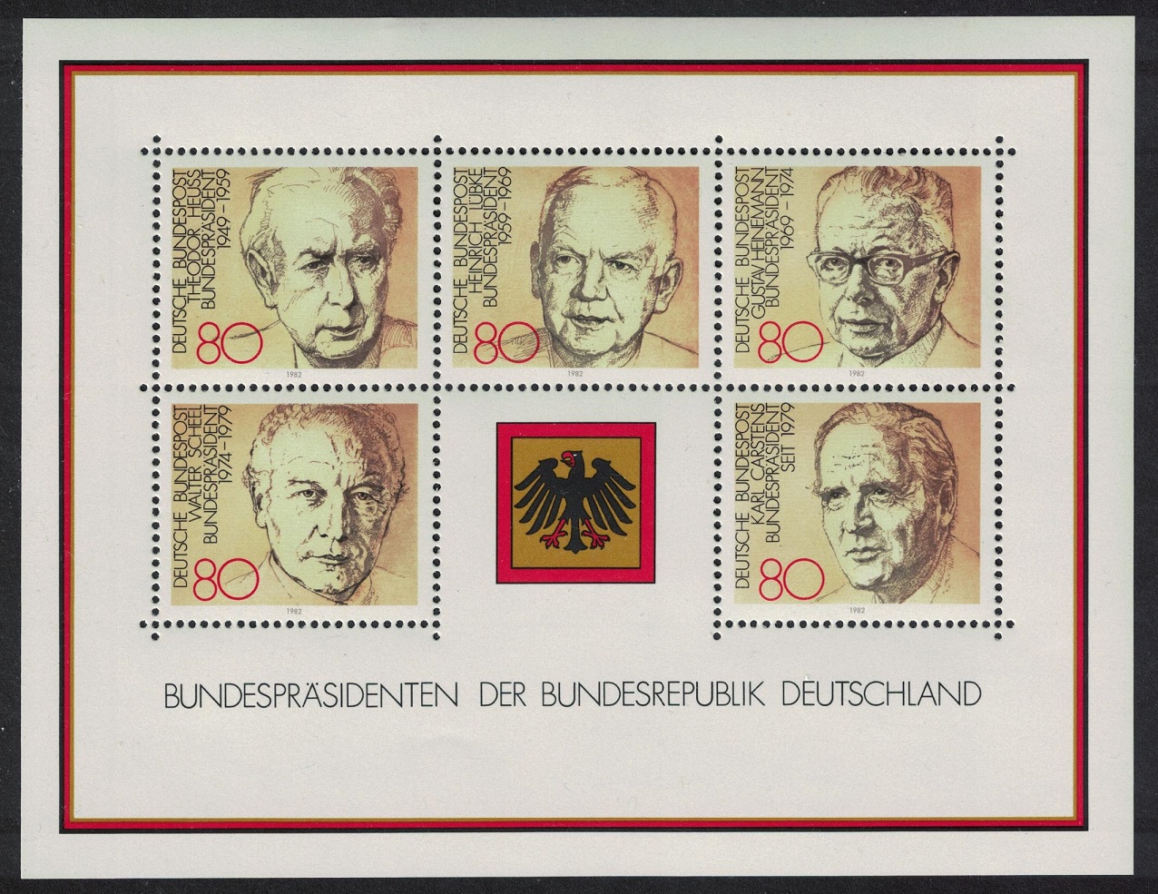 Germany Presidents of the Federal Republic 1982 MNH SG#MS2010