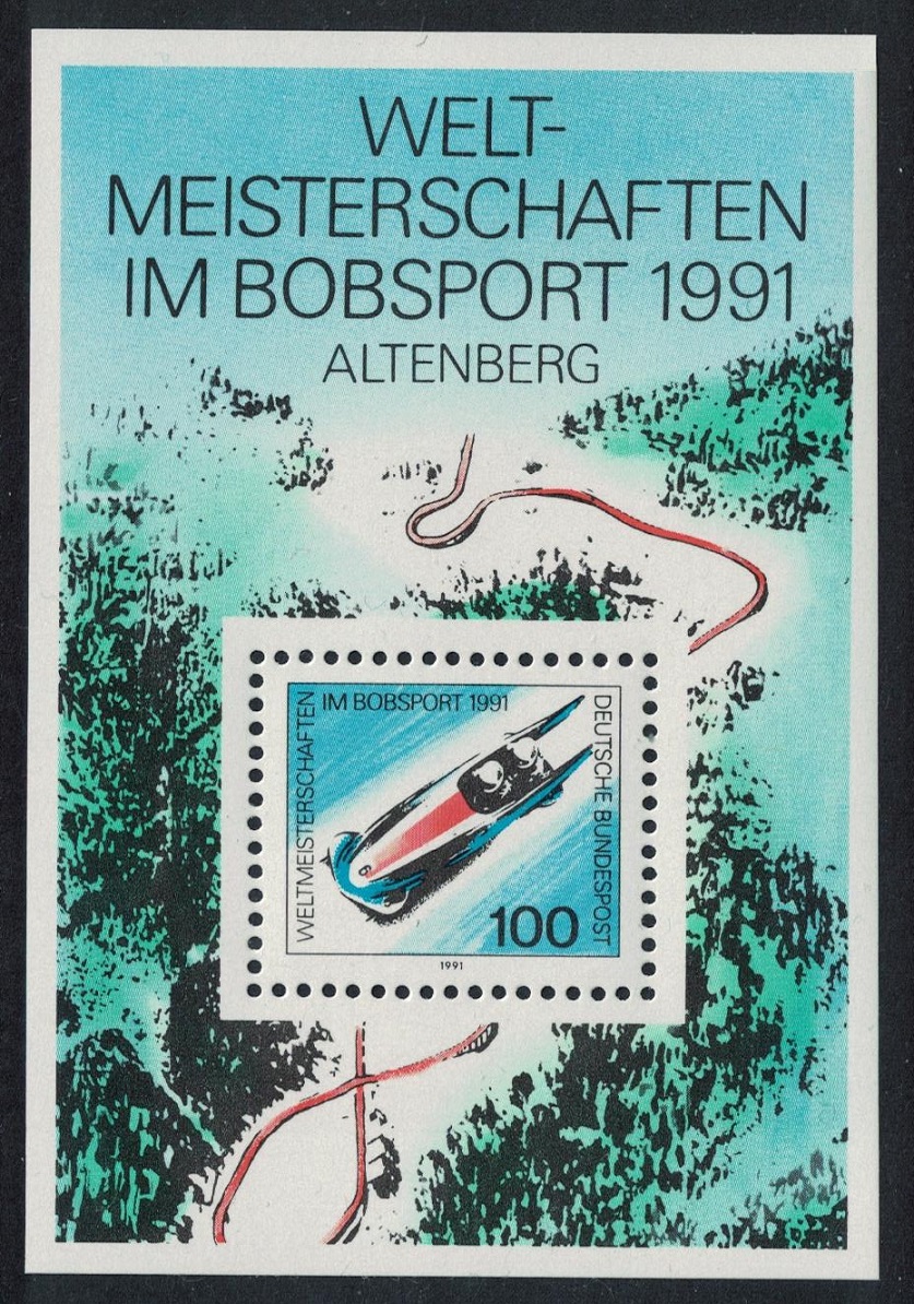 Germany World Bobsleigh Championships Altenberg MS 1991 MNH SG#MS2344 MI#Block 23