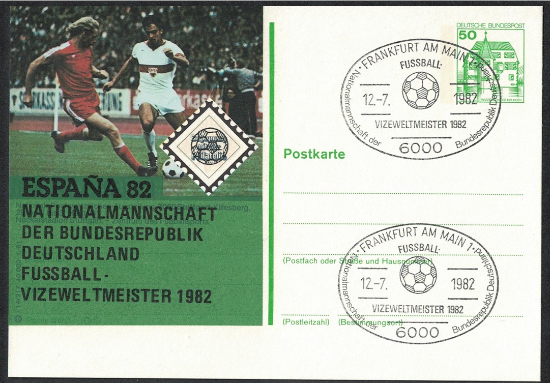 Germany Vice Champion Football Championship Spain 1982 Card 1968