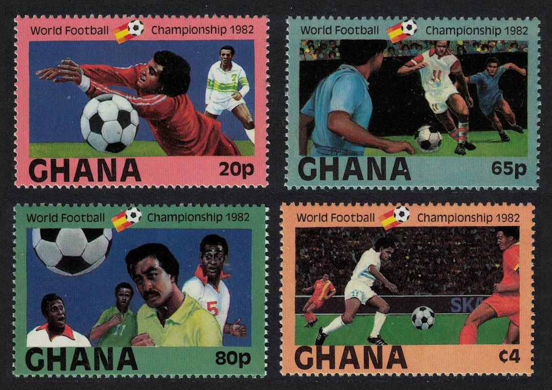 Ghana World Cup Football Championship 4v 1st issue 1982 MNH SG#1000-1003 MI#945-948