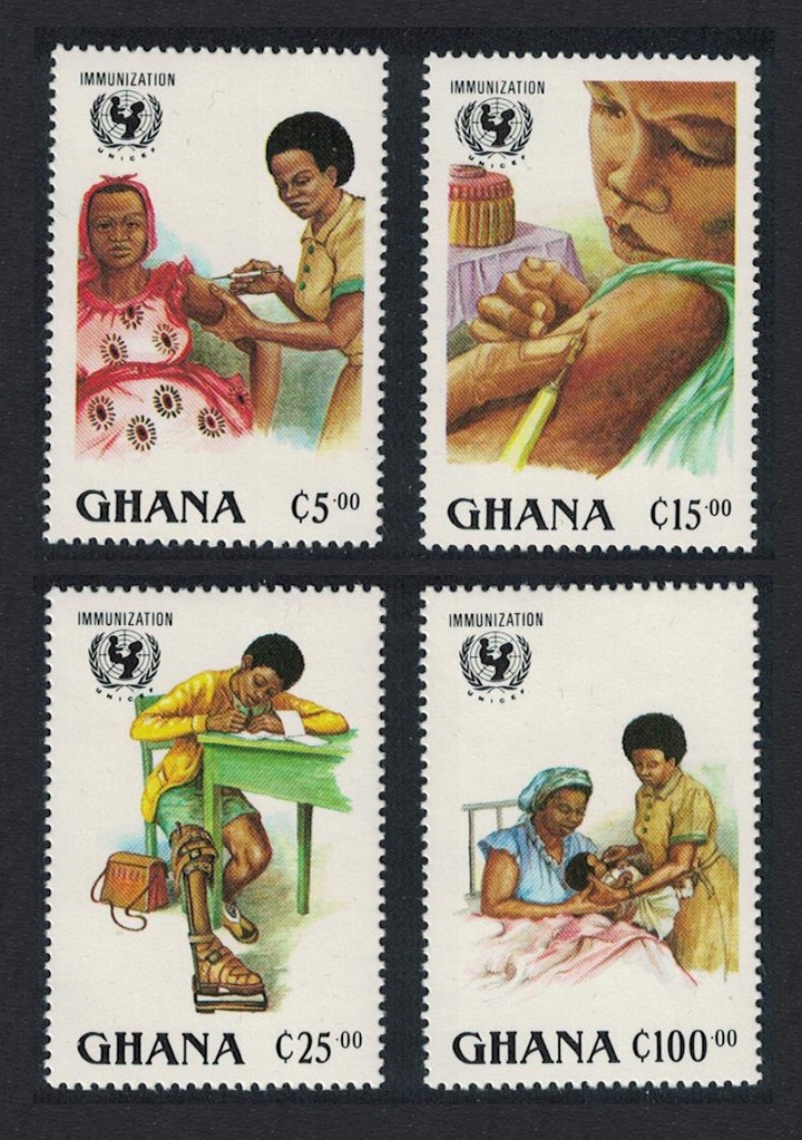 Ghana UNICEF Global Immunization Campaign 4v 1988 MNH SG#1234-1237