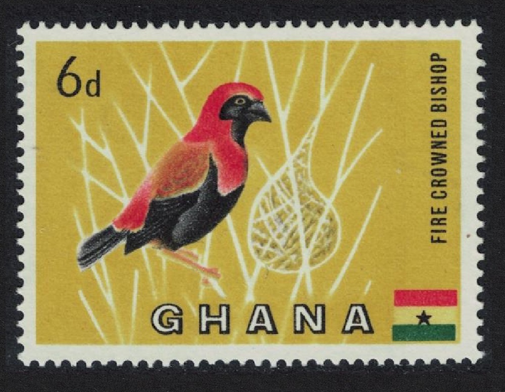 Ghana Red-crowned bishop Bird 1959 MNH SG#220 MI#55