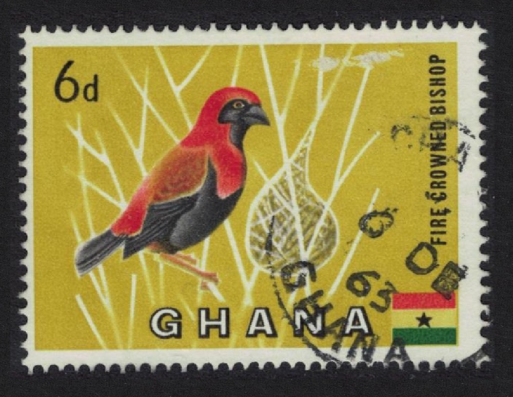 Ghana Red-crowned bishop Bird 1959 Canc SG#220 MI#55