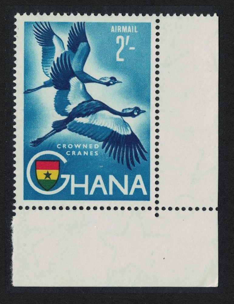 Ghana Crowned cranes Birds Corner 1959 MNH SG#227 MI#62 Sc#C2