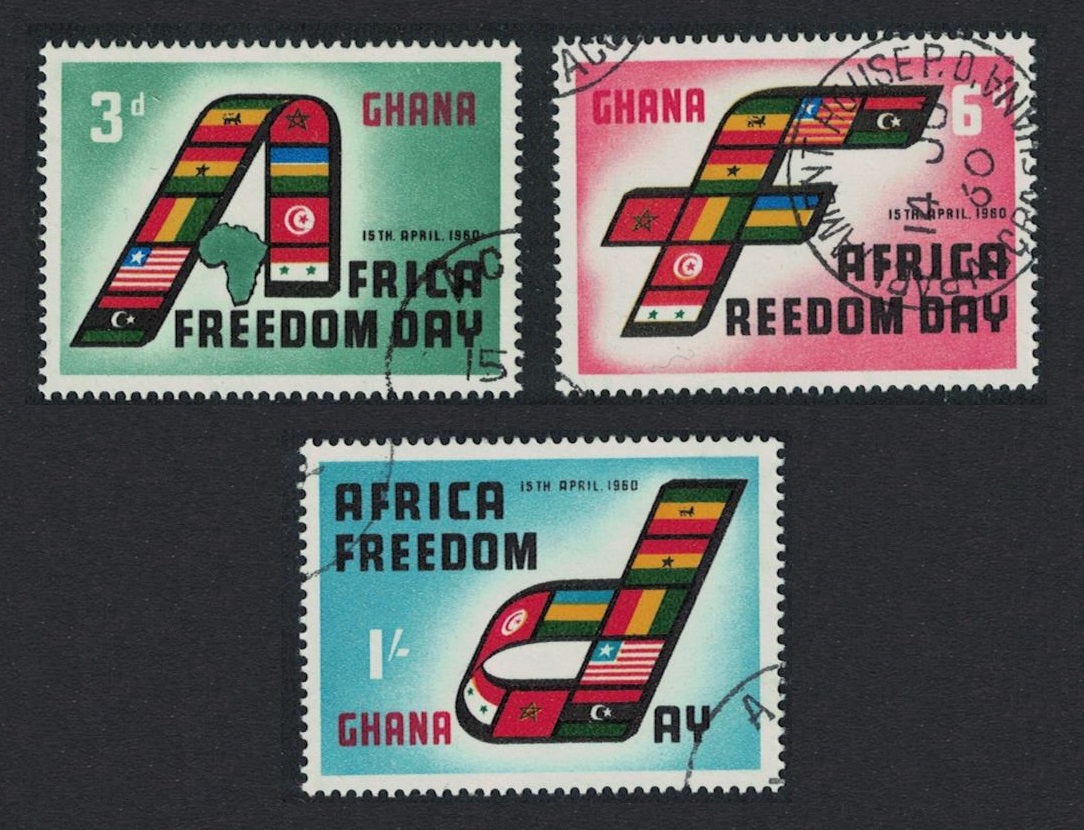 Ghana African Freedom Day 3v 1960 Canc SG#242-244