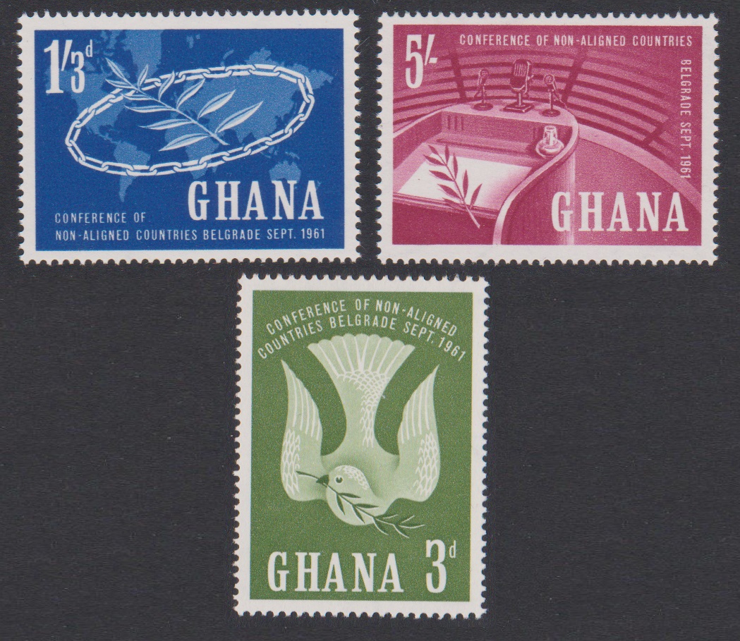 Ghana Birds Dove Chain Auditorium 3v 1961 MNH SG#265-267 MI#103-105