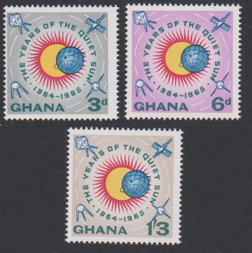 Ghana International Quiet Sun Years 3v 1964 MNH SG#332-334