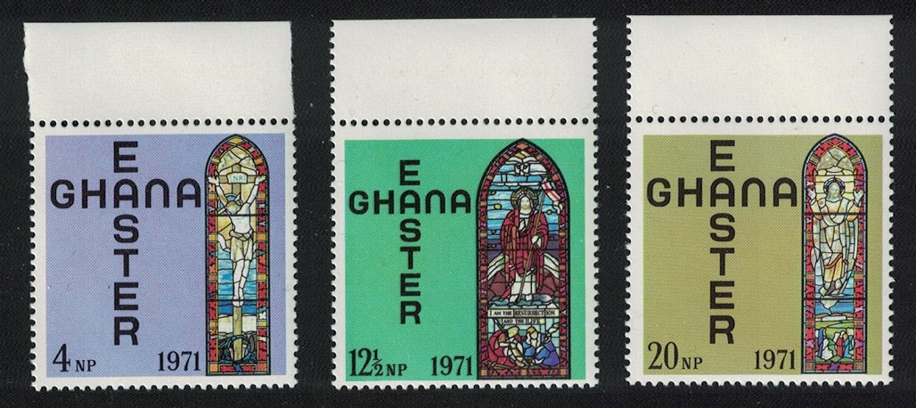 Ghana Easter 3v Top Margins 1971 MNH SG#600-602