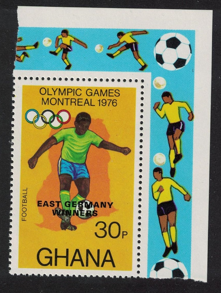 Ghana Football Winners Olympic Games Montreal Matching Corner 1977 MNH SG#797 MI#687A