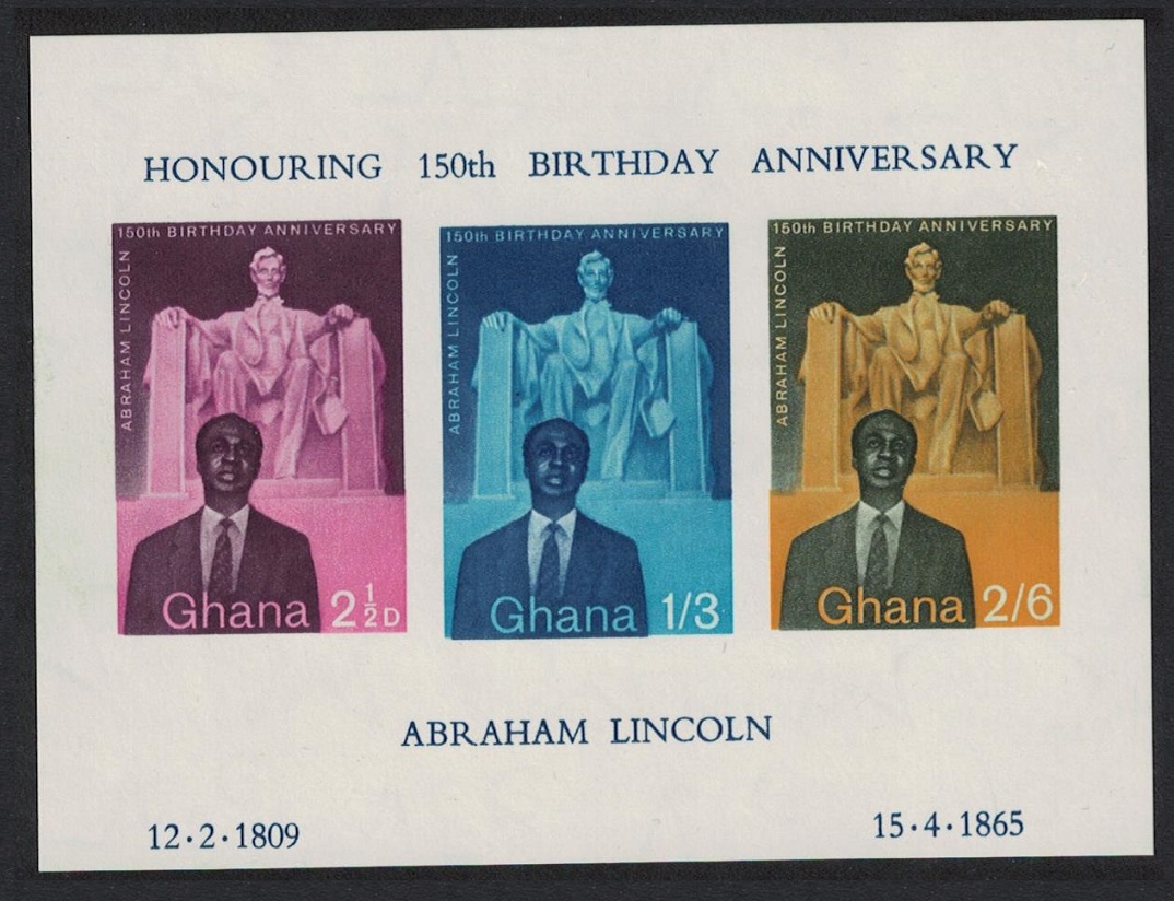 Ghana 150th Birth Anniversary of Abraham Lincoln MS 1959 MNH SG#MS206a