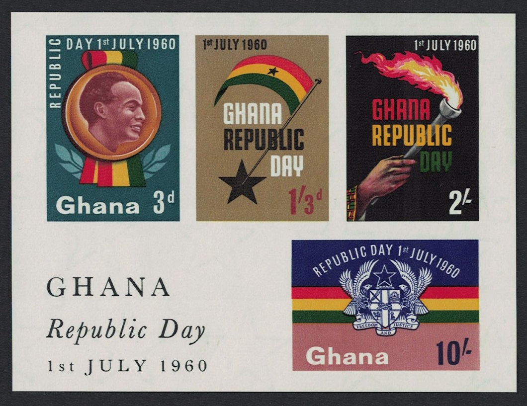 Ghana &#39;REPUBLIC DAY 1ST JULY 1960&#39; MS 1960 MNH SG#MS248a