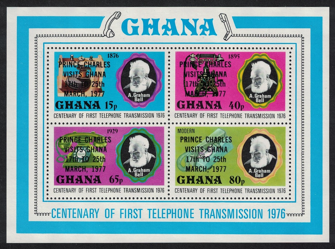 Ghana Prince Charles&#39;s Visit MS 1977 MNH SG#MS810 MI#Block70A