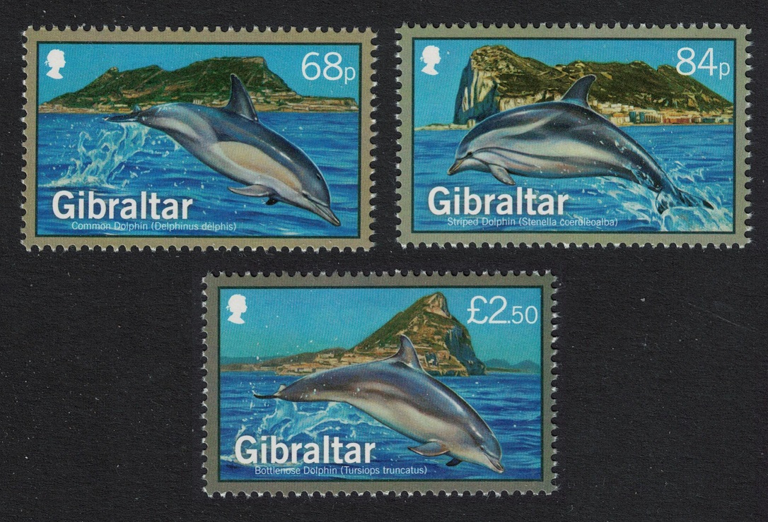 Gibraltar Dolphins 3v High Values FV£4.02 2014 MNH SG#1584-1586