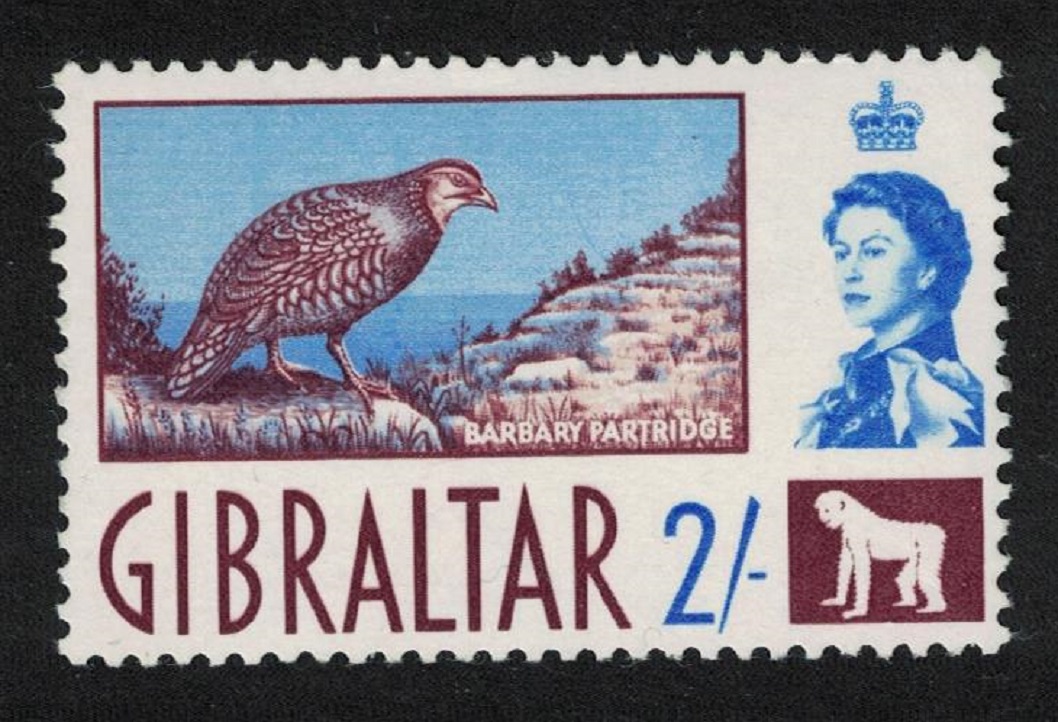 Gibraltar Barbary Partridge Bird 2Sh 1960 MNH SG#170