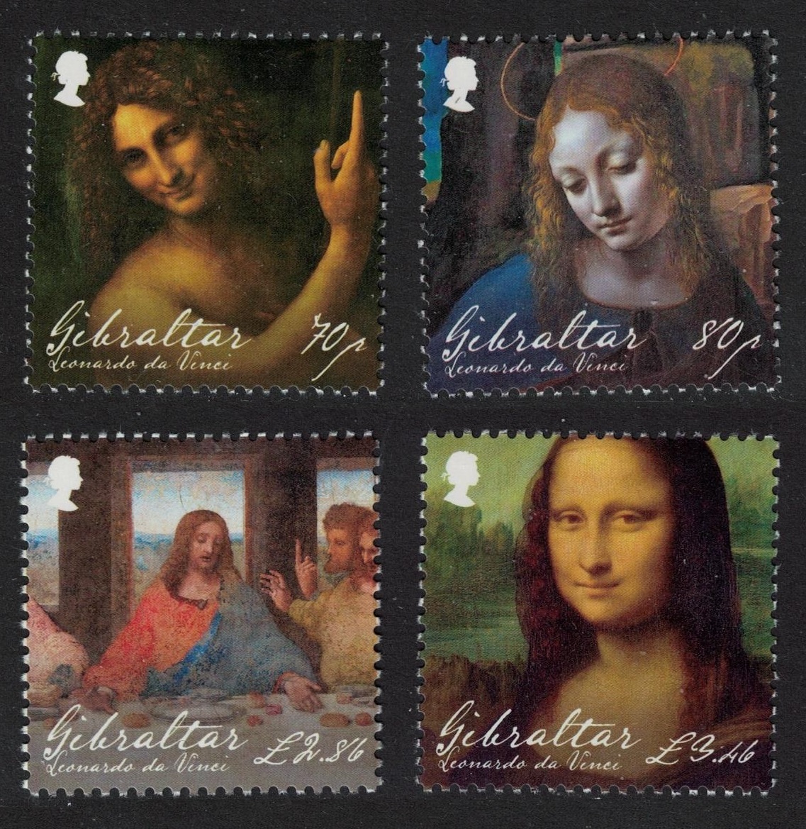 Gibraltar Leonardo da Vinci Paintings 4v FV£7.82 2019 MNH SG#1869-1872