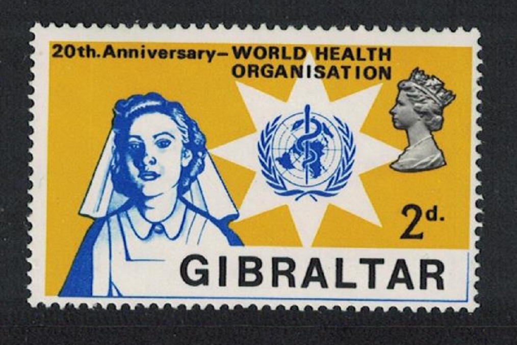 Gibraltar 20th Anniversary of World Health Organization 2d 1968 MNH SG#227 Sc#213