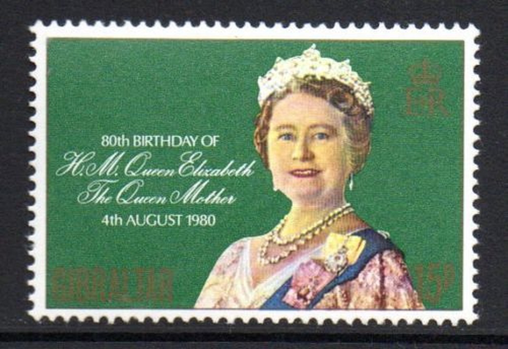 Gibraltar 80th Birthday of Queen Elizabeth the Queen Mother 1980 MNH SG#436 MI#408 Sc#393