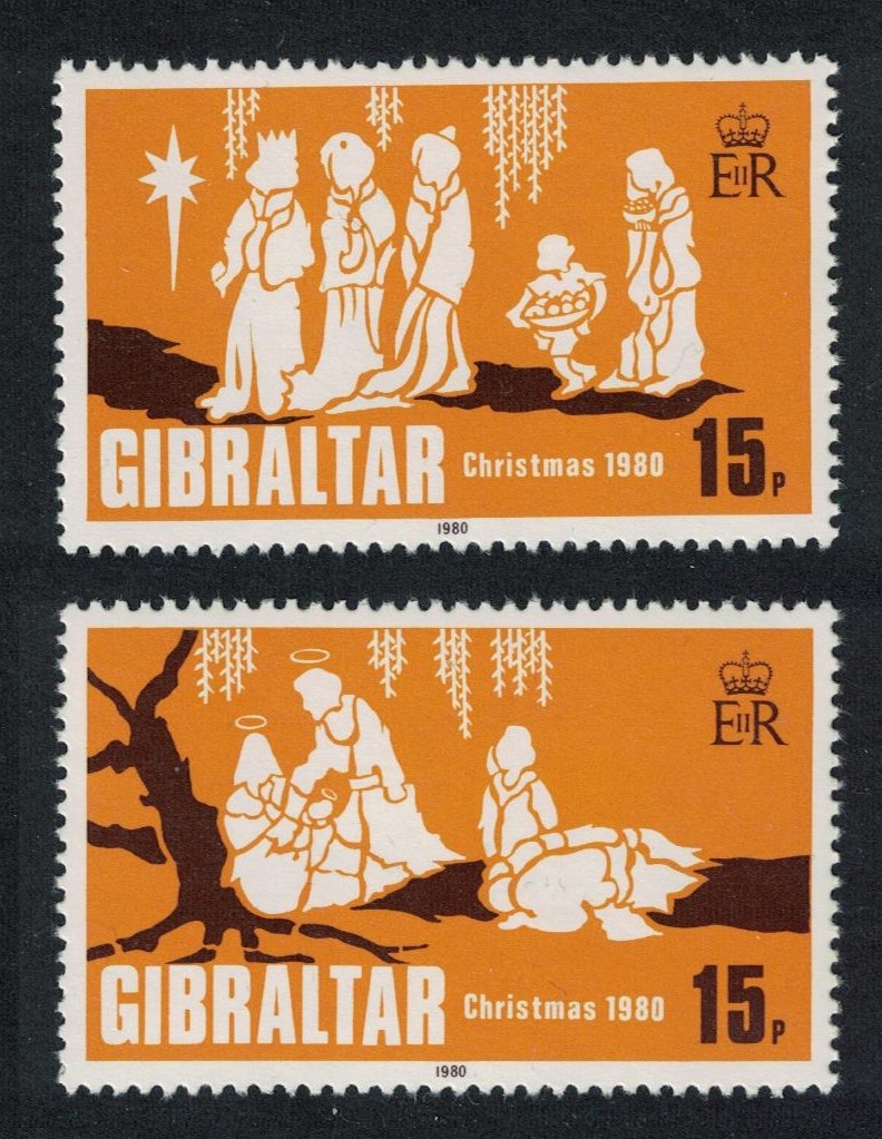 Gibraltar Christmas 2v 1980 MNH SG#442-443 Sc#399a