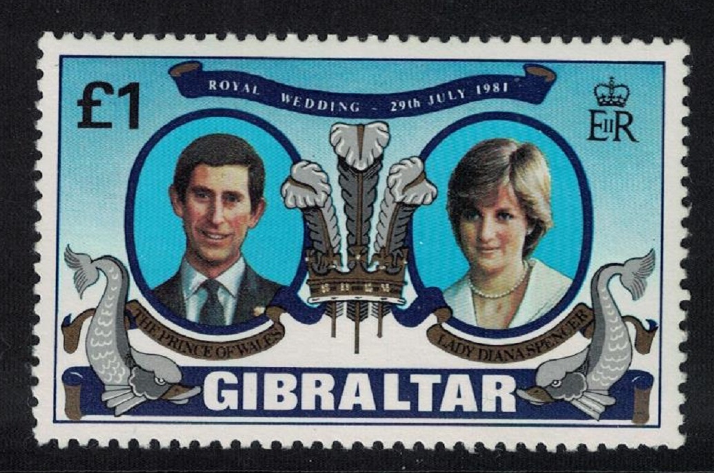 Gibraltar Charles and Diana Royal Wedding 1981 MNH SG#450