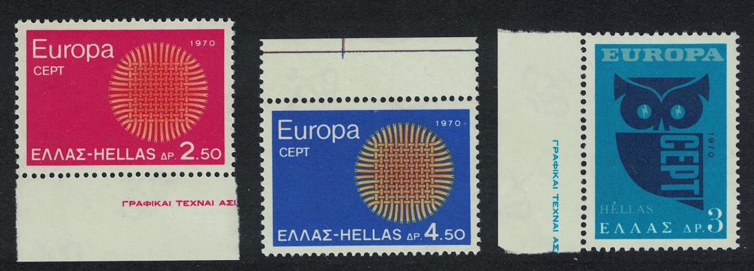 Greece Sun Europa 3v 1970 MNH SG#1142-1144 MI#1040-1042