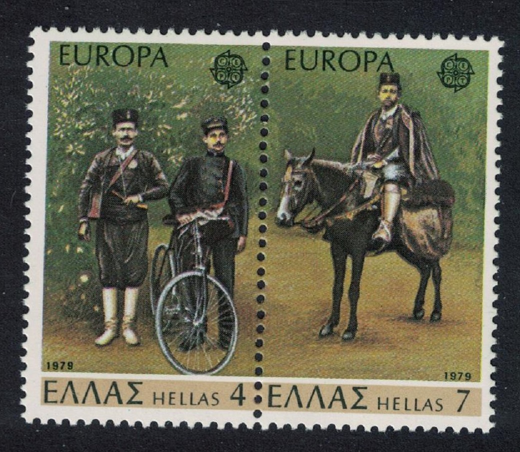 Greece Horses Bicycle Europa 2v Pair 1979 MNH SG#1455-1456