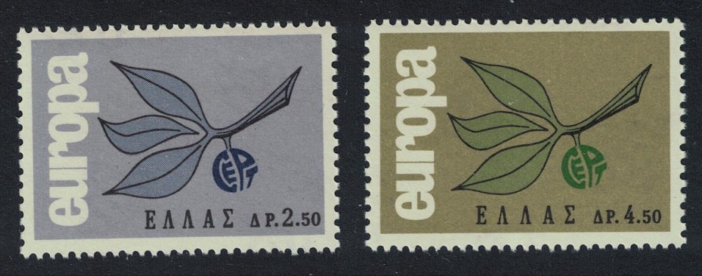 Greece Tree Sprig Europa 2v 1965 MNH SG#992-993 MI#890-891 Sc#833-834