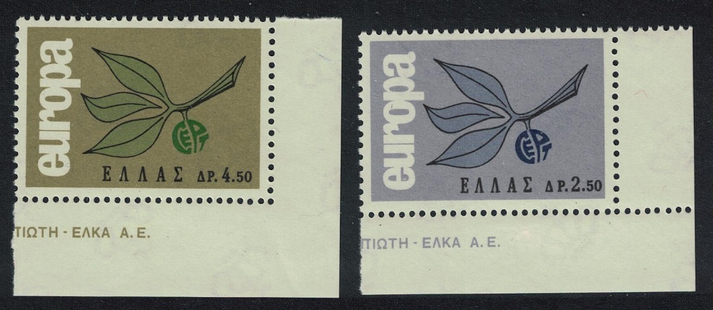 Greece Europa 2v Corners 1965 MNH SG#992-993 MI#890-891 Sc#833-834