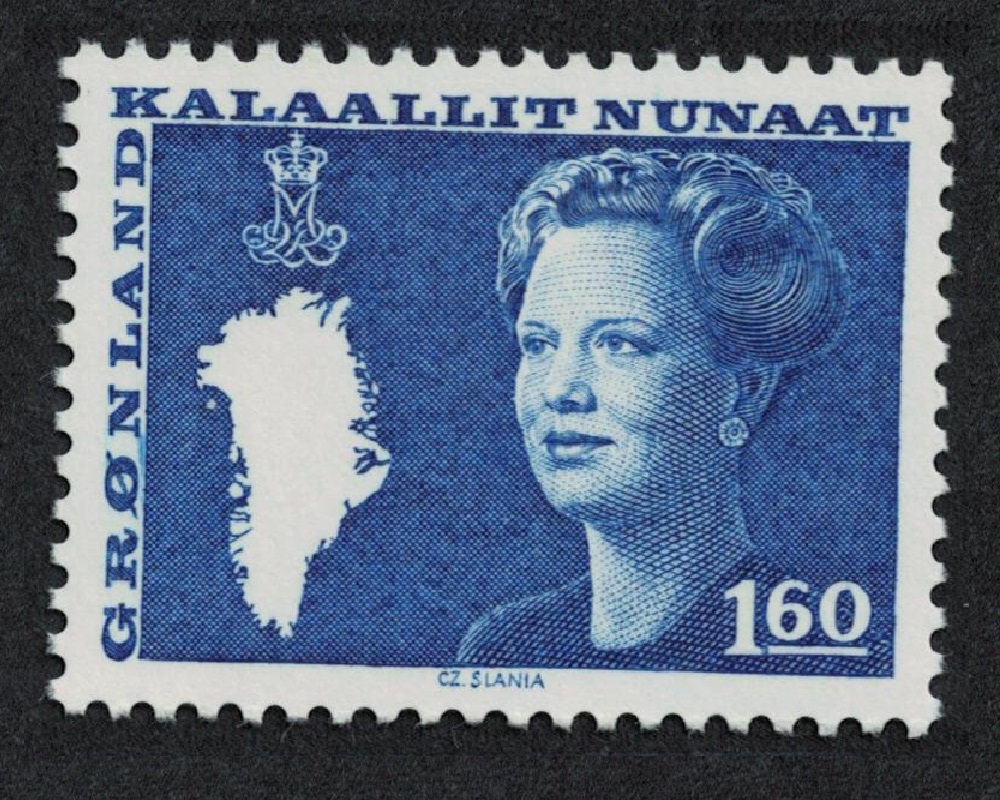 Greenland Queen Margrethe and Map of Greenland 1k.60 1982 MNH SG#117 MI#135