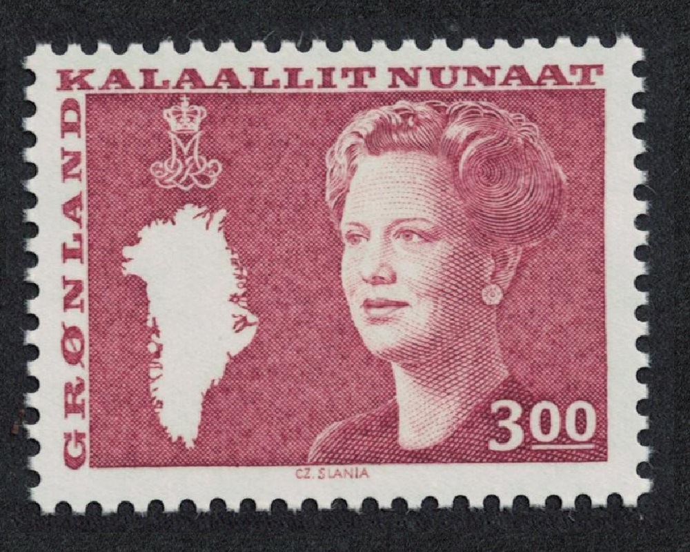 Greenland Queen Margrethe and Map of Greenland 3k 1988 MNH SG#122 MI#179