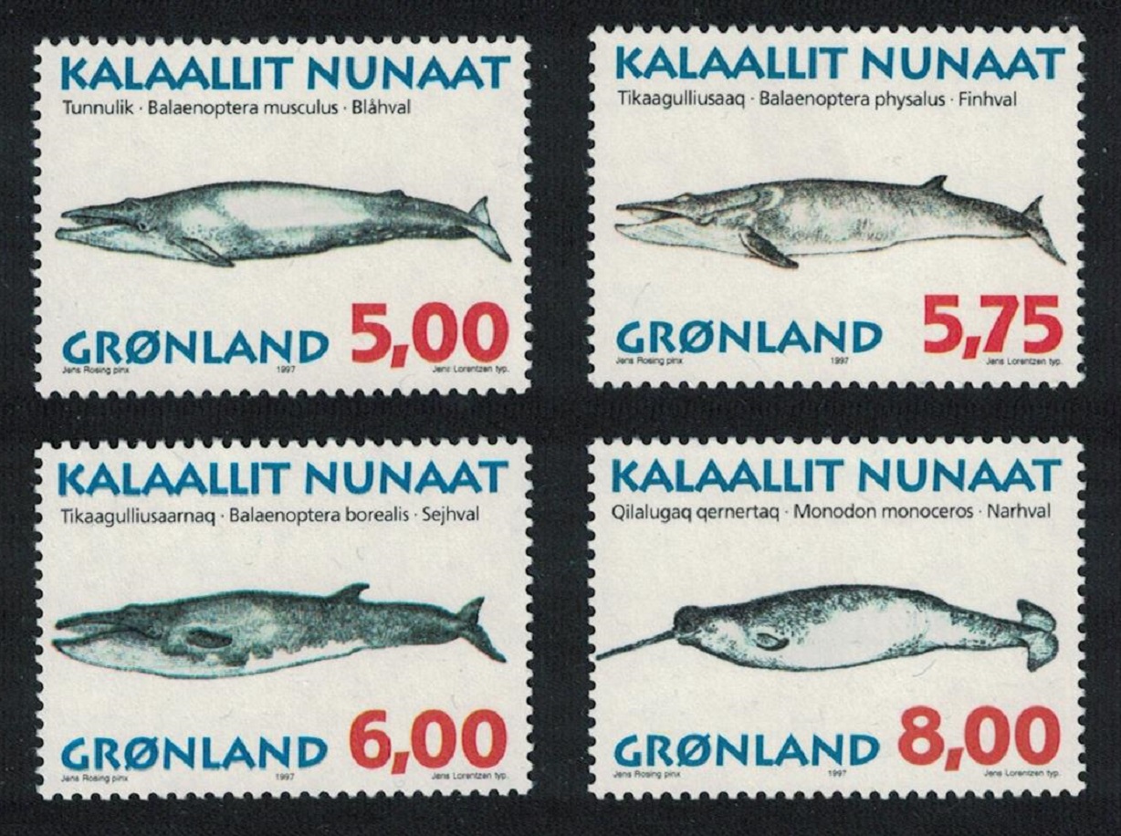 Greenland Whales 4v 1997 MNH SG#318-321 MI#305y-308y Sc#319-322