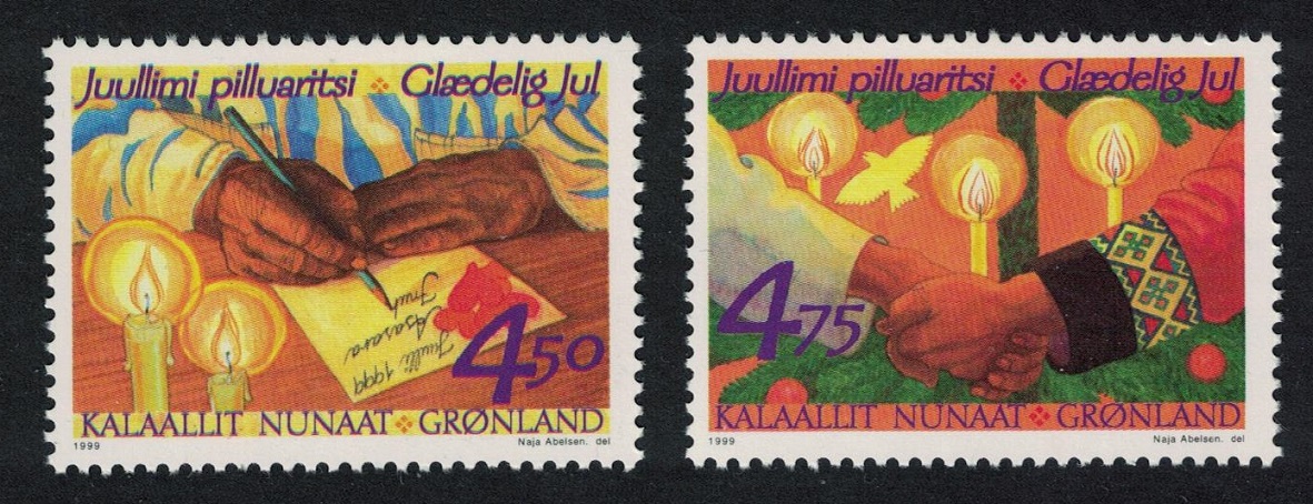 Greenland Christmas 2v 1999 MNH SG#360-361 MI#344-345 Sc#355-356