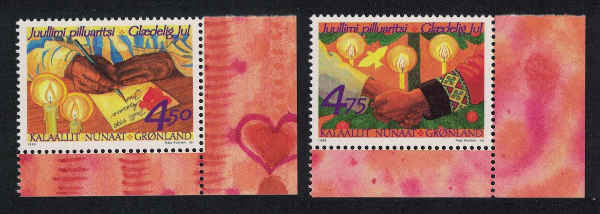 Greenland Christmas 2v corners 1999 MNH SG#360-361 MI#344-345 Sc#355-356