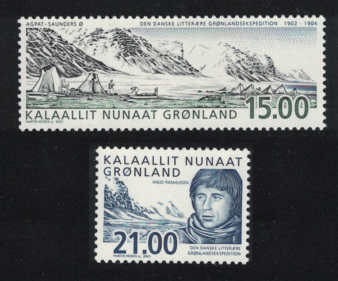 Greenland Danish Literary Expedition to Greenland 2v 2003 MNH SG#425-426 MI#396-397 Sc#407-408