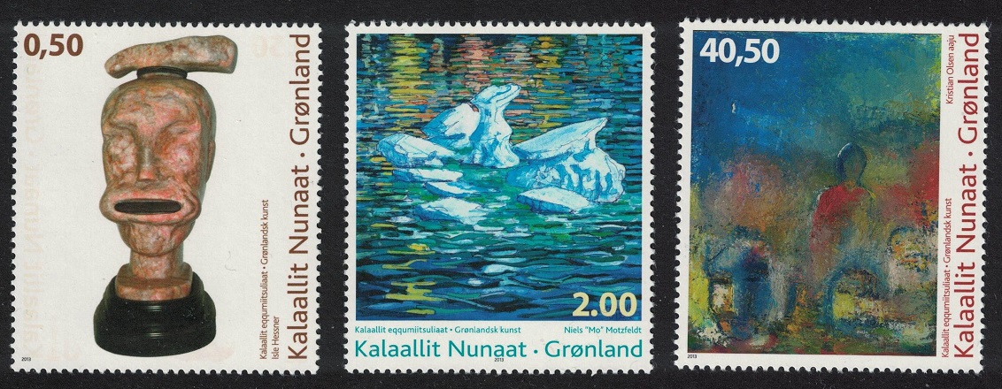 Greenland Sculpture Greenlandic Artists 7th series 3v 2013 MNH SG#693-695