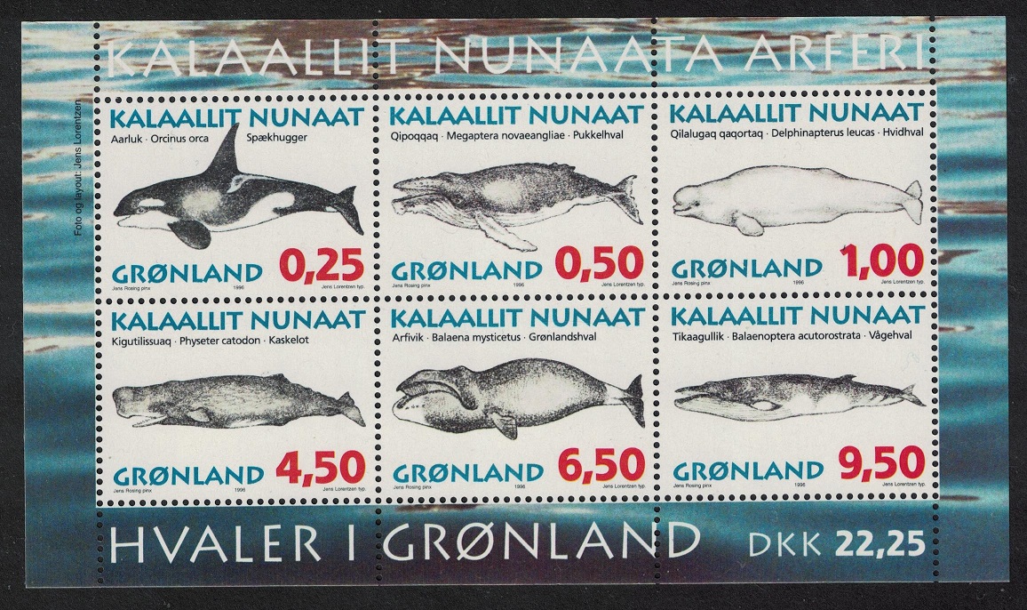 Greenland Whales MS 1996 MNH SG#MS302 MI#Block 10