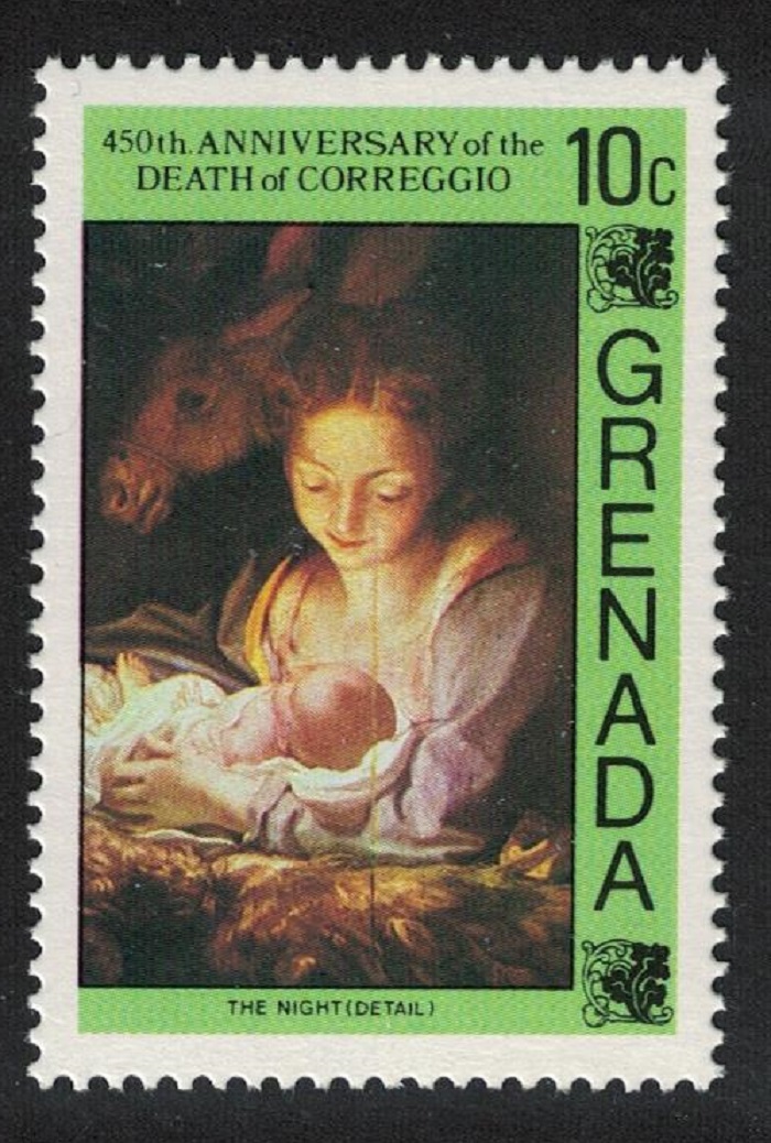 Grenada &#39;The Night&#39; Painting by Correggio 1984 MNH SG#1347