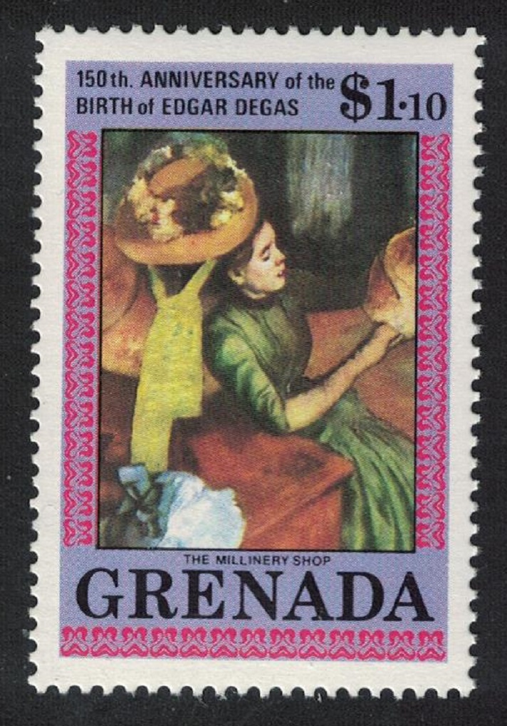 Grenada &#39;The Millinery Shop&#39; Painting by Degas 1984 MNH SG#1354