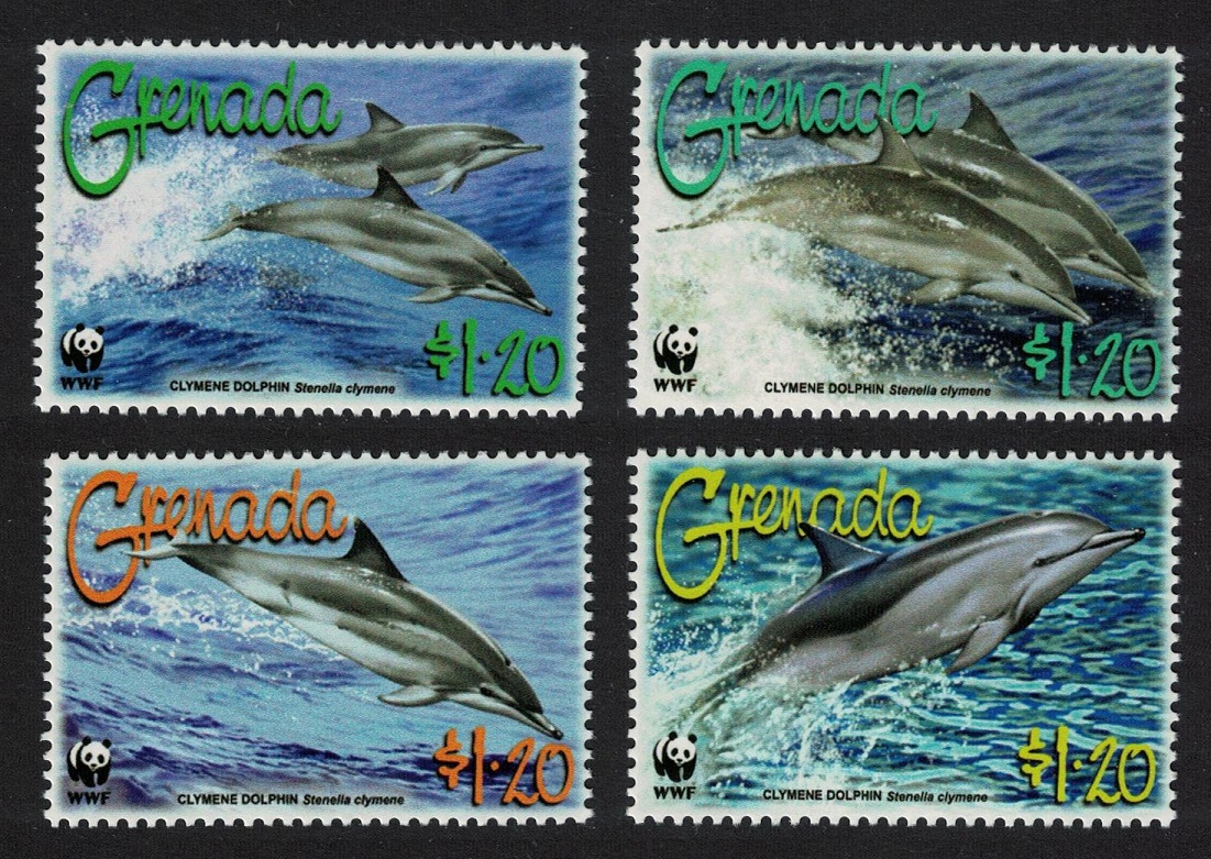 Grenada WWF Clymene Dolphin 4v 2007 MNH SG#5288-5291 MI#5925-5928 Sc#3654a-d