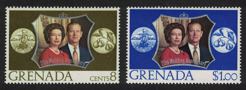 Grenada Royal Silver Wedding 2v 1972 MH SG#530-531