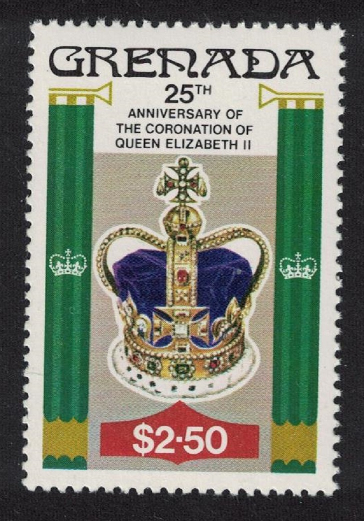 Grenada St. Edward&#39;s Crown Coronation $2.50 Perf 14 1978 MNH SG#948