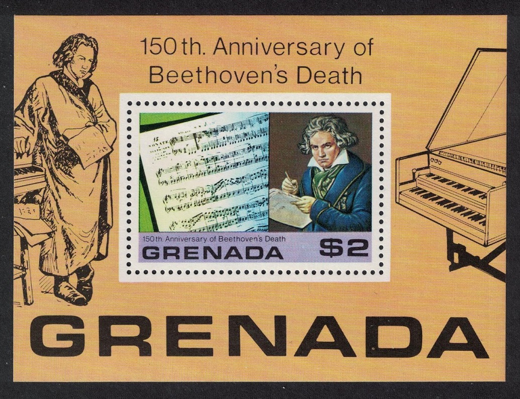 Grenada Beethoven Composer Music MS 1978 MNH SG#MS945