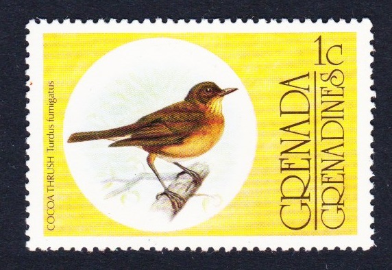 Grenada Grenadines Cocoa Thrush Bird 1976 MNH SG#148 Sc#146