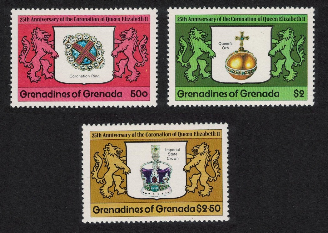 Grenada Grenadines 25th Anniversary of Coronation 3v 1978 MNH SG#272-274